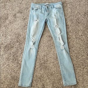 Kancan ripped light wash denim jeans